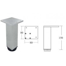 LEG55-4-150 ปรับระดับได้ ขาโต๊ะอลูมิเนียมสำเร็จรูป Ready-Made Aluminium Table Legs