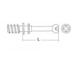 AS34-SW แกนเกือกม้าคอยาว เกลียวไม้ (1/4) : Connecting Bolt L=34 mm. อุปกรณ์น็อคดาวน์ Knockdown Accessories