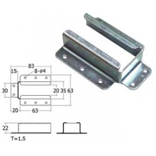 BT03-8-ZN หูรับคานเตียง 8 รู ชุบซิ้งค์(มีปีก) อุปกรณ์เตียง Bed Fittings