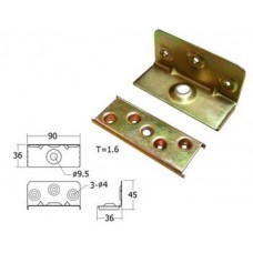 BT04-YE ประกับรับคานเตียง 1 รู ชุบรุ้ง อุปกรณ์เตียง Bed Fittings